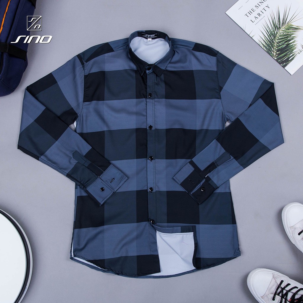 Áo Sơ Mi Nam FLASHBACKS Dài Tay -  Kẻ Caro - Chất Liệu Vải Cao Cấp - Phong cách Thời Trang Hàn Quốc - AD000001 | BigBuy360 - bigbuy360.vn