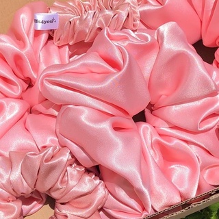 Buộc Tóc Scrunchies Lụa Mềm Mịn Nhiều Màu 3 Size