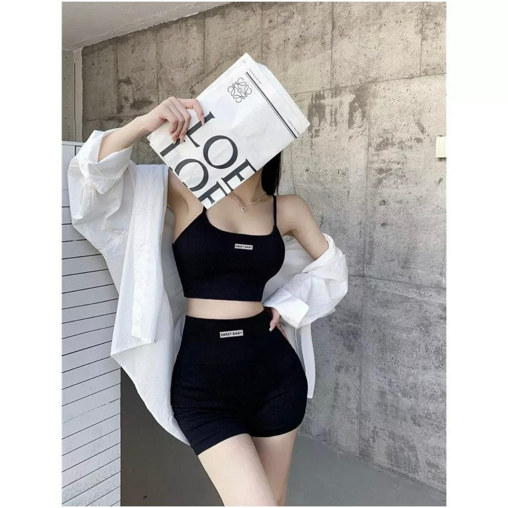 Bộ Đồ Tập Quần Áo Tập Gym Thể Thao Nữ Thông Thoáng Siêu Co Giãn ms 341