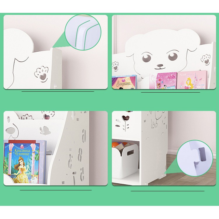 [SIÊU XINH]  Kệ trẻ em, Kệ sách cho bé thiết kế dễ thương hình chú voi/ chú cún dễ thương TXT-3220