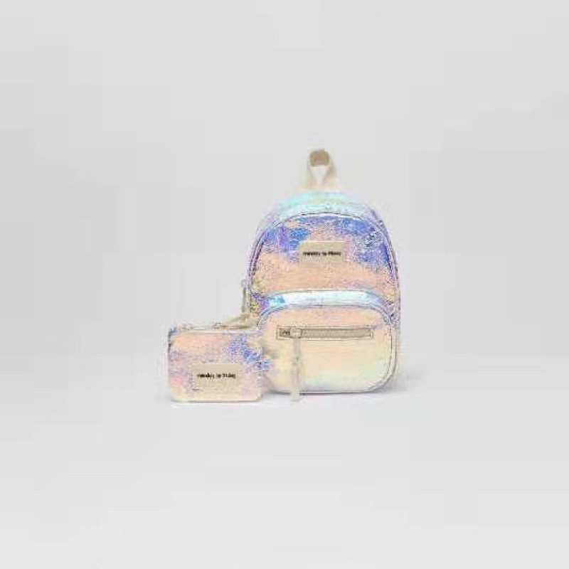 Ba lô kèm túi Zara màu pastel