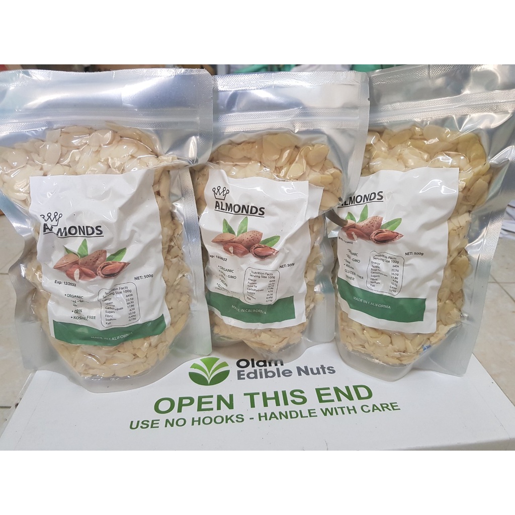 Hạnh nhân lát nhập Mỹ 500Gr