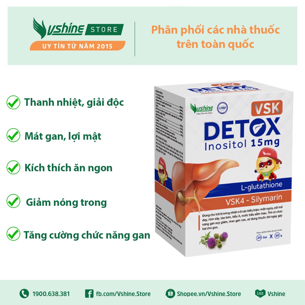 Thạch DETOX VSK - Thạch giải độc gan cho trẻ