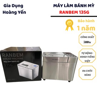 Máy làm bánh mì Đa Năng Ranbem 135G Tự Động có hướng dẫn sử dụng Tiếng Việt và phím Tiếng Việt,Bảo hành 12 tháng