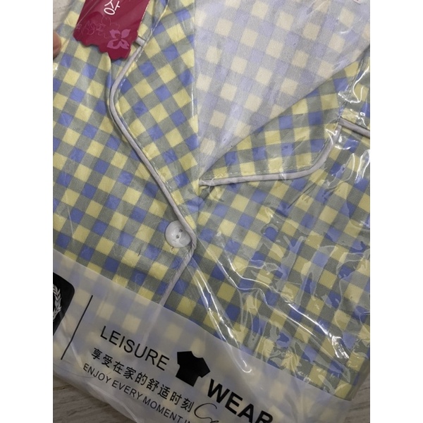 Bộ ngủ/ mặc nhà pijama ngắn ulzzang hoạ tiết kẻ caro | BigBuy360 - bigbuy360.vn