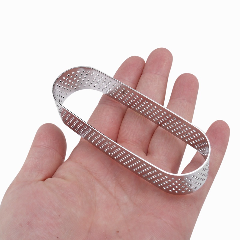 Bộ 8 Khuôn Làm Bánh Tart Hình Oval Bằng Thép Không Gỉ