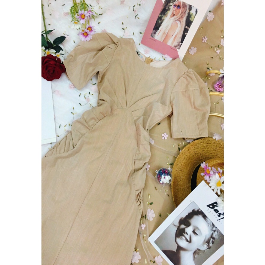 Váy tiểu thư sang chảnh dáng dài đầm dự tiệc sang trọng cưới vintage dạo phố chất linen cao cấp MiyuClothing