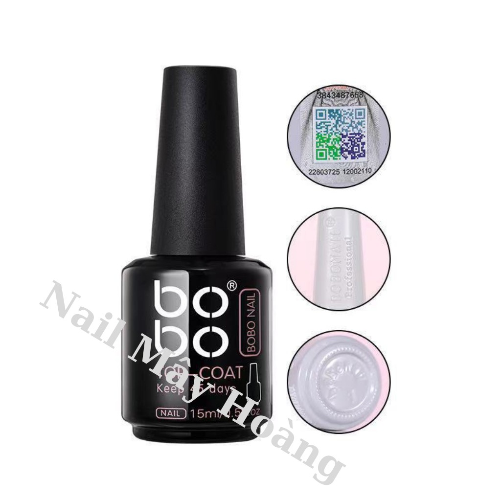 Base top Bobo - gel liên kết, top phủ bóng, cứng móng, top lì chính hãng