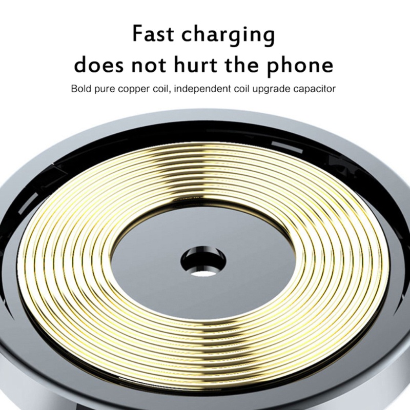 LIDU1  Car Fast Wireless Charger For -iPhone 8  XS 10W Car Wireless Charger For SamsungGalaxy S8 S9 S10 Note 9 Charger