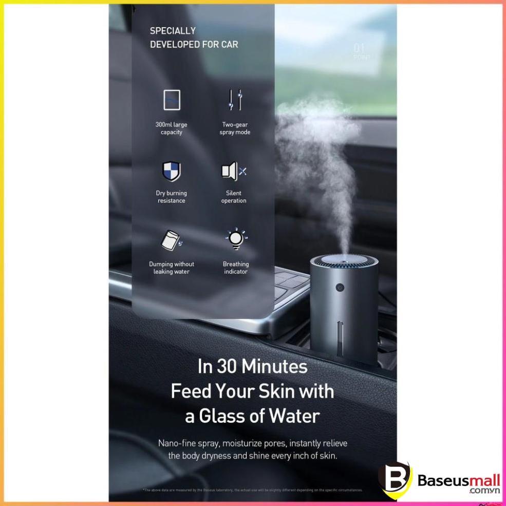 Baseus -BaseusMall VN Máy phun sương tạo ẩm chuyên dùng cho xe hơi Baseus