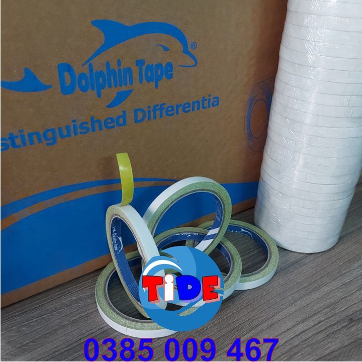 Băng dính 2 mặt dầu vàng thêu bản rộng 10mm – Dùng trong công tác VPP, dán hồ sơ, bao thư, bưu thiếp...