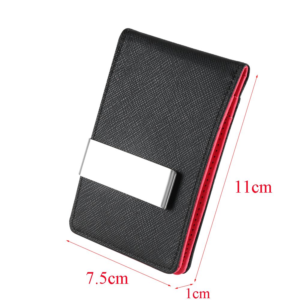 🌵CACTU🌵 Portable Slim Wallets Accessories Purse Stainless Steel Money Clip|Men Leather Bifold ID Credit Card Holder/Multicolor