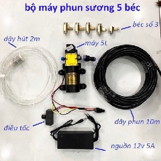 BỘ MÁY PHUN SƯƠNG LÀM MÁT 5 BÉC