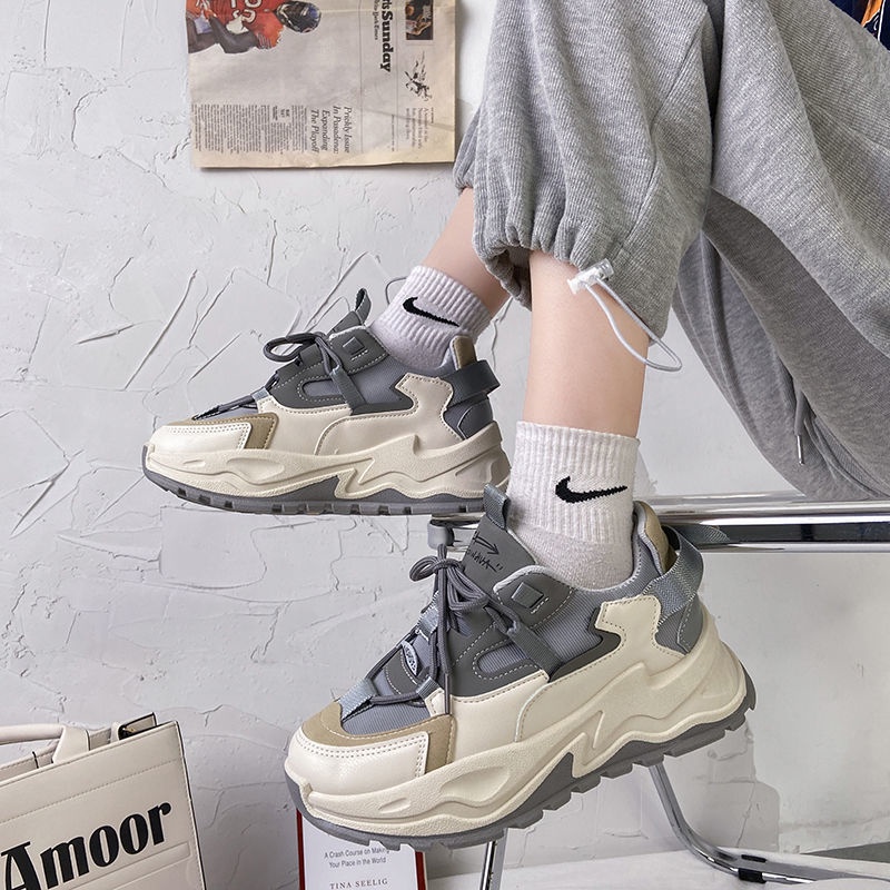 Giày Nữ Ullzang Thể Thao Độn Đế Cao 5cm Dáng Hàn Quốc Hot Trend