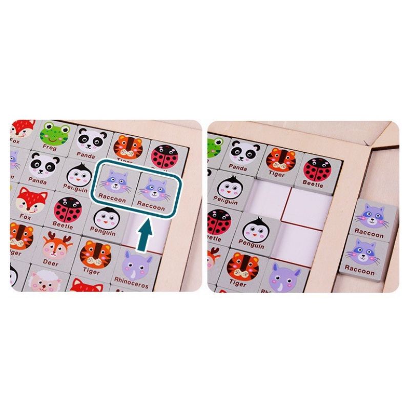 [ Mẫu mới hot] Bảng gỗ Suruku tìm cặp giống nhau luyện trí nhớ Pikachu đồ chơi thông minh