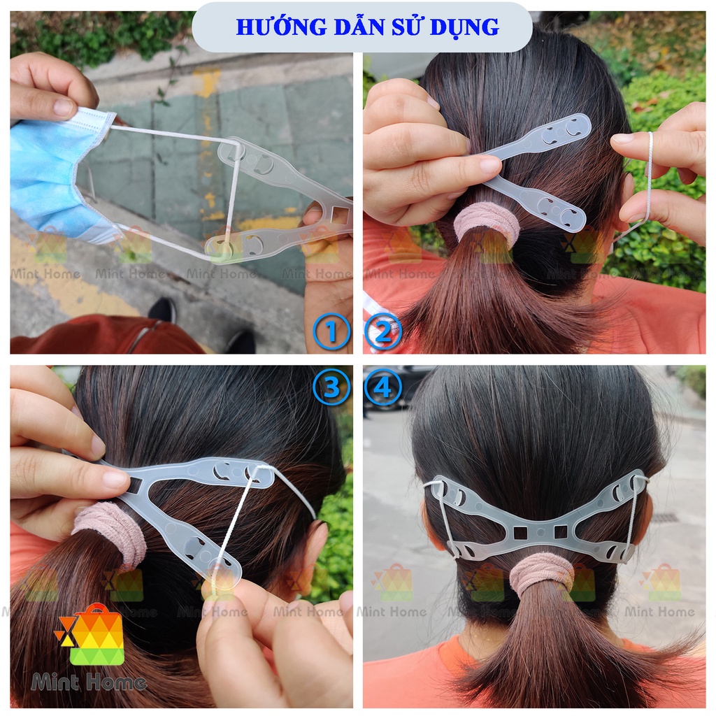 Dây đeo khẩu trang thiết kế hiện đại tiện dụng tai giả chống đau tai tránh thất lạc phù hợp khẩu trang y tế KF94 3D N95