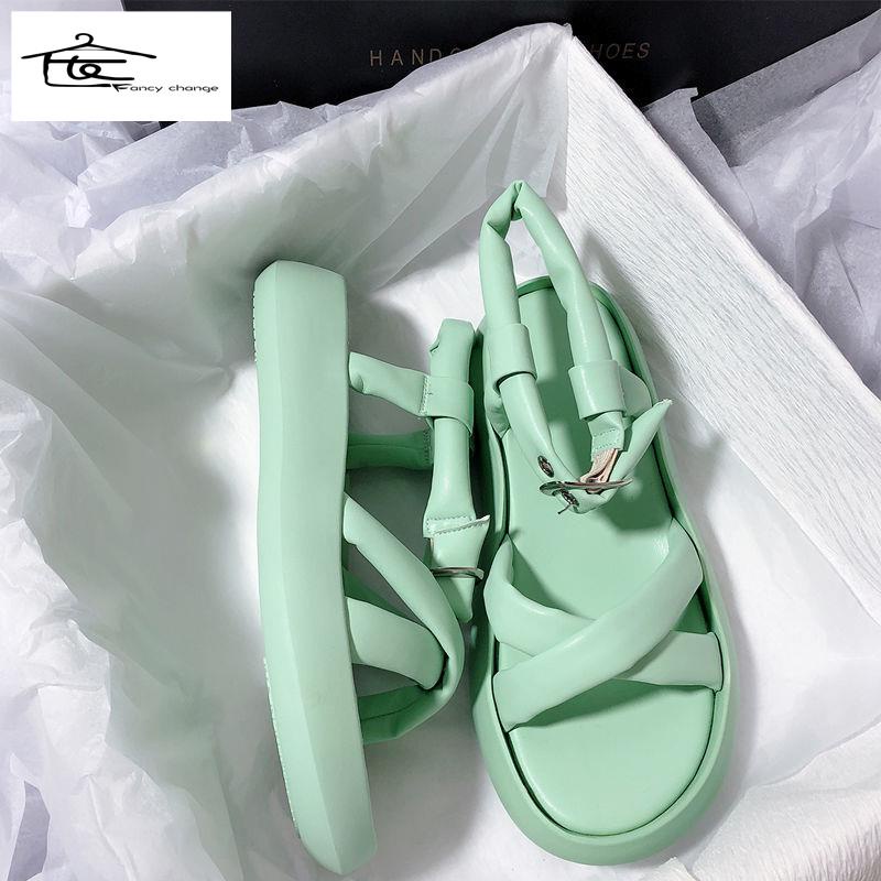 Giày Sandal Mùa Hè Đế Dày Phong Cách Thời Trang Hàn Quốc 2022