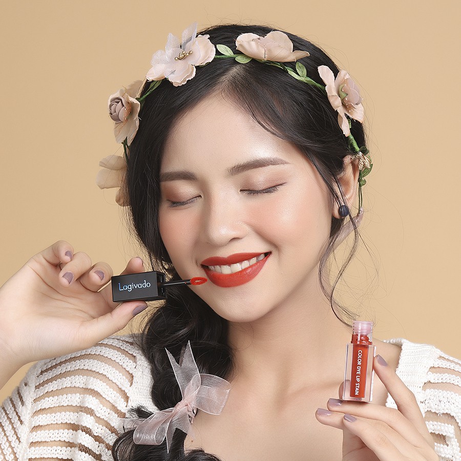 Son kem lì Hàn Quốc Lagivado lên màu chuẩn, lâu trôi Color Dye Lip Stain dạng nước – 04 màu son đẹp_LG_005