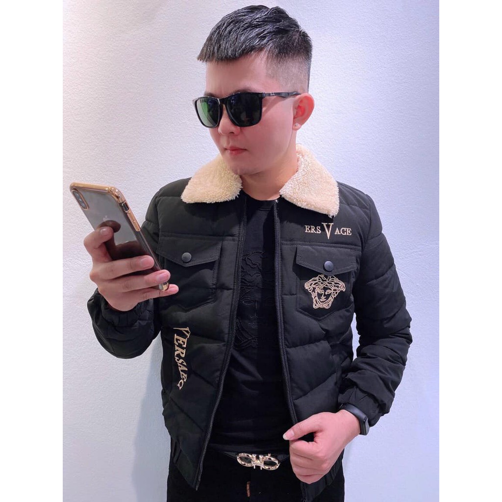 Áo phao Versaec cổ lông