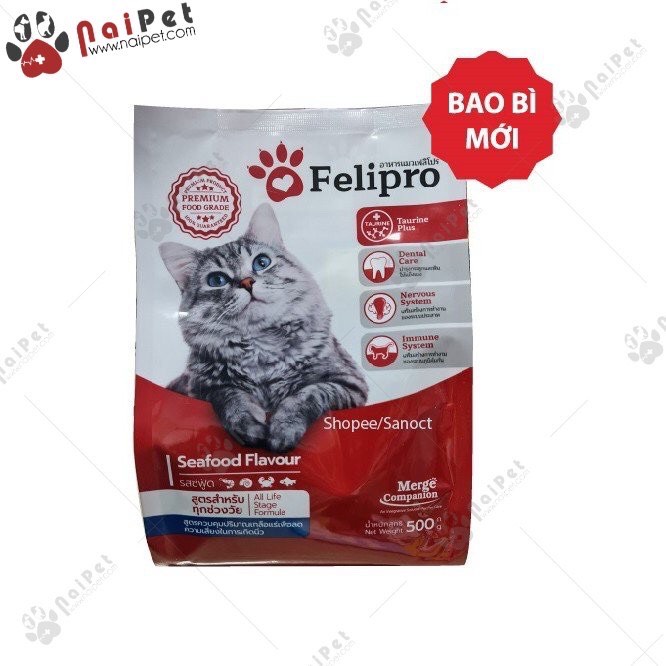 Thức Ăn Hạt Khô Cho Mèo Felipro Thái Lan TSD 500g