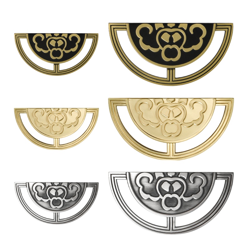 Tay Nắm Ngăn Kéo Tủ Bằng Hợp Kim Kẽm Họa Tiết Bán Nguyệt Phong Cách Trung Hoa Cổ Điển