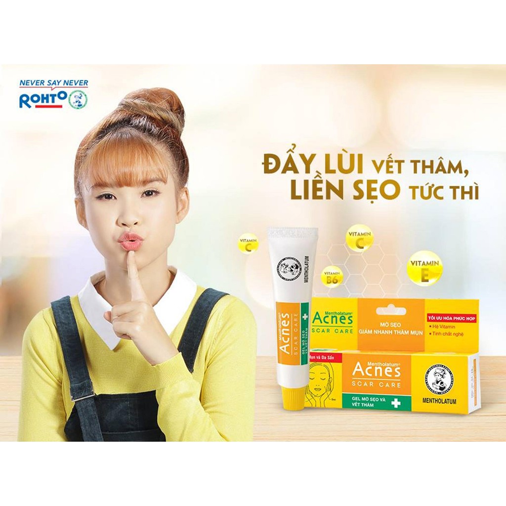 Gel làm mờ sẹo, vết thâm Acnes Mentholatum (12g)