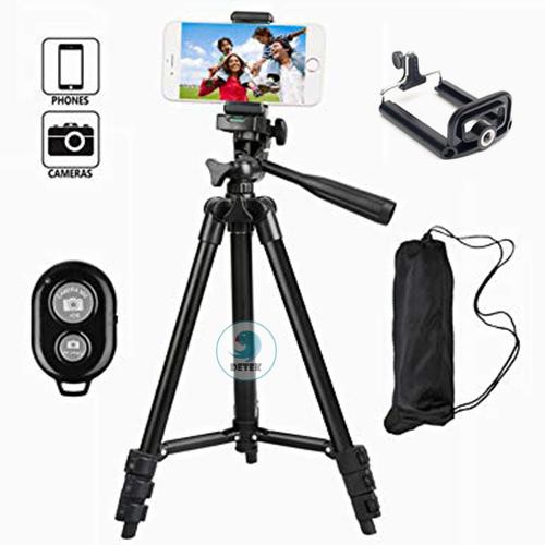 Gậy 3 Chân Tripod TF 3120 Màu Đen - Tặng Kẹp Điện Thoại Và Remote Chụp Hình Bluetooth