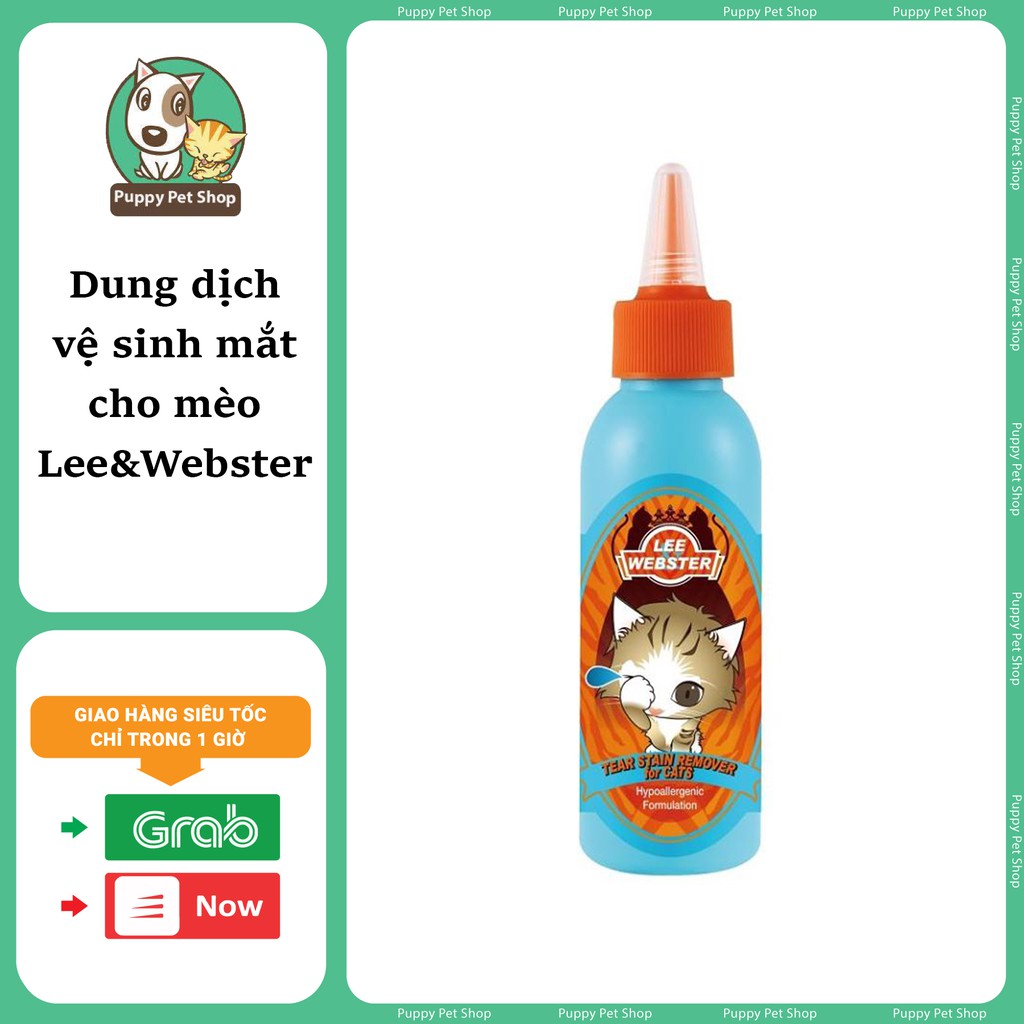 Dung Dịch Vệ Sinh Mắt Cho Mèo LeeWebster Tear Stain Remover 130ml