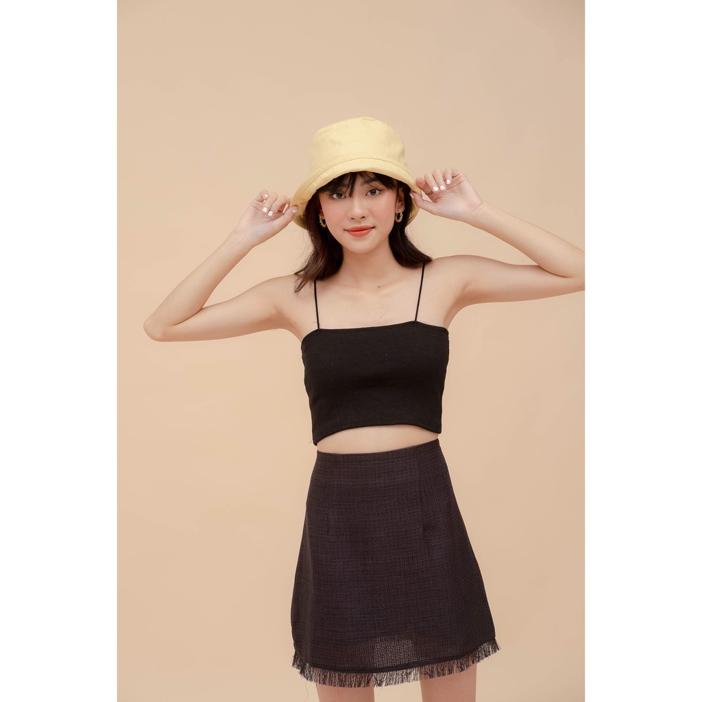 [SALE UP TO 50%] Chân váy mini chữ A lai tua màu đen LEN clothing  8113 | BigBuy360 - bigbuy360.vn