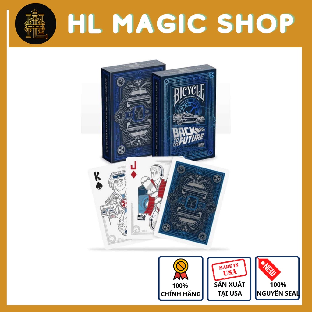Bộ bài tây, bài ảo thuật Bicycle Back to the Future Playing Cards - Bài Mỹ - Bài Chính Hãng