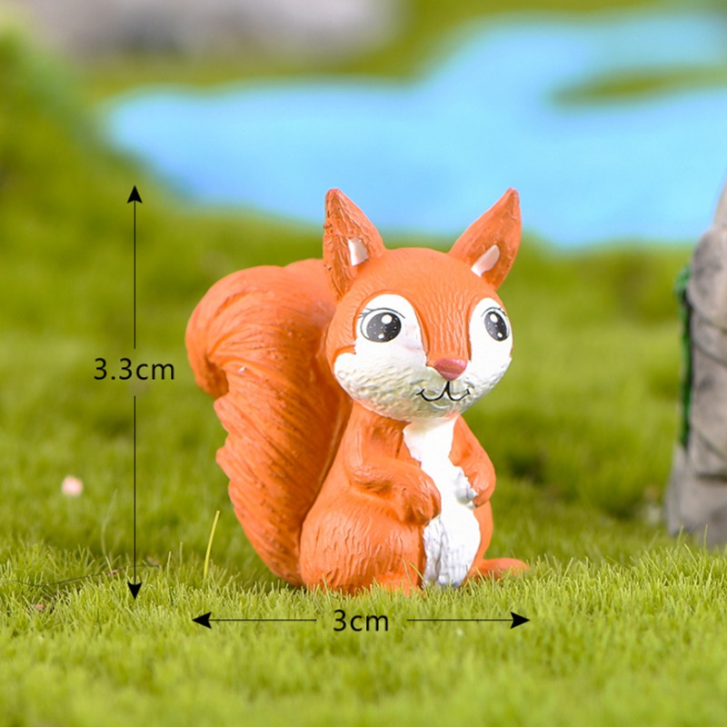 Set 3 mô hình sóc trang trí sân vườn