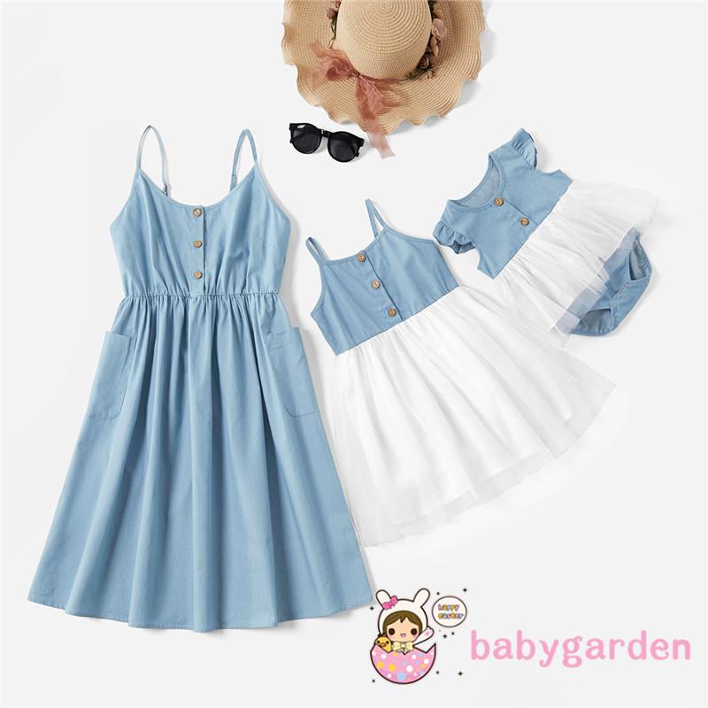 Đầm Dây Có Túi Dành Cho Mẹ Và Bé