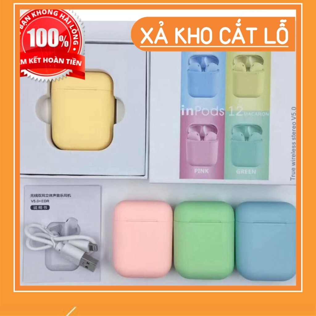 [Combo Hot] Tai nghe Bluetooth InPods i12 TWS 5.0, tai nghe không dây bản Quốc tế dùng IOS Androi ,Tặng kèm ốp bảo vệ ⚡️ | BigBuy360 - bigbuy360.vn