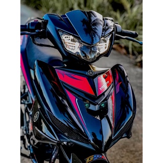 Tem xe y15zr đỏ đen xe đen