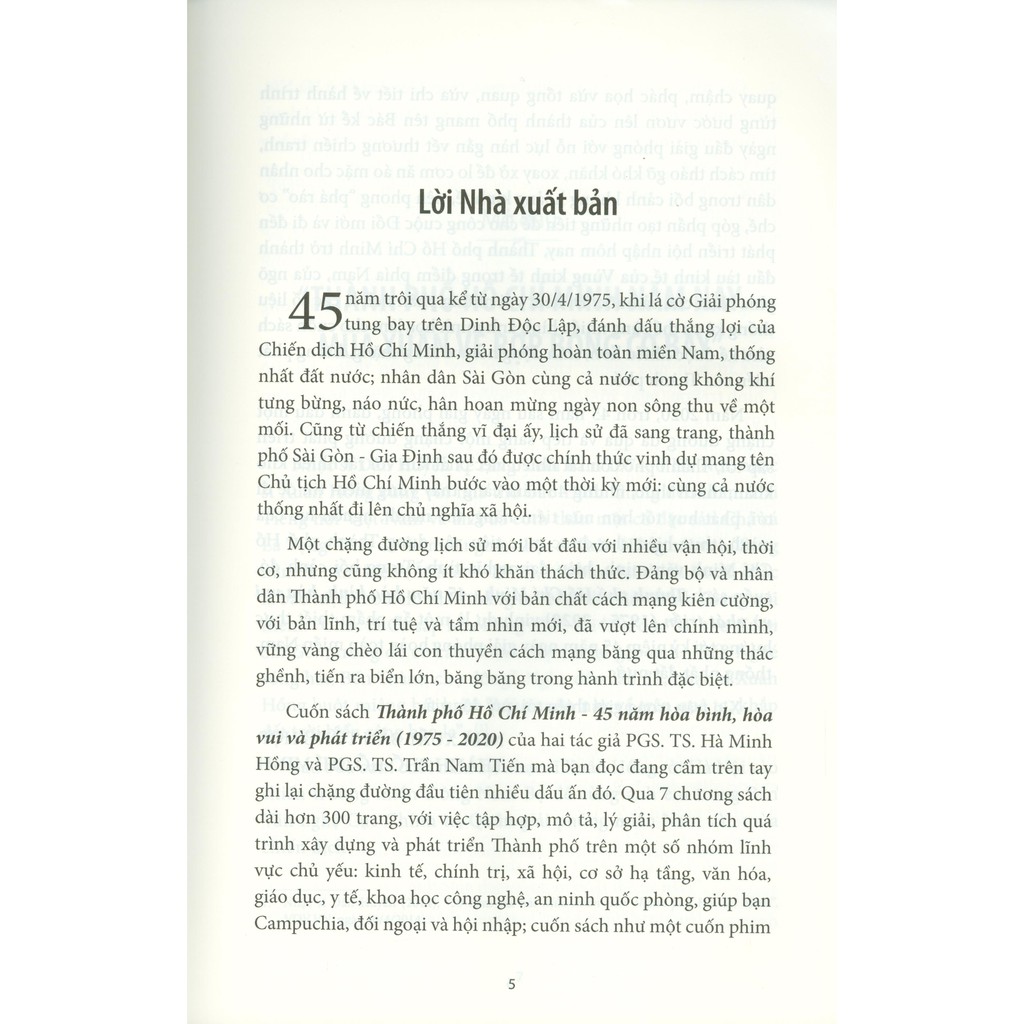Sách - Thành Phố Hồ Chí Minh 45 Năm Hòa Bình, Hòa Vui Và Phát Triển | BigBuy360 - bigbuy360.vn