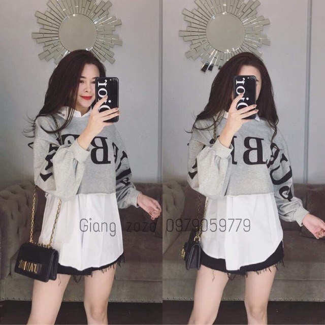 Set áo crt + sơ mi