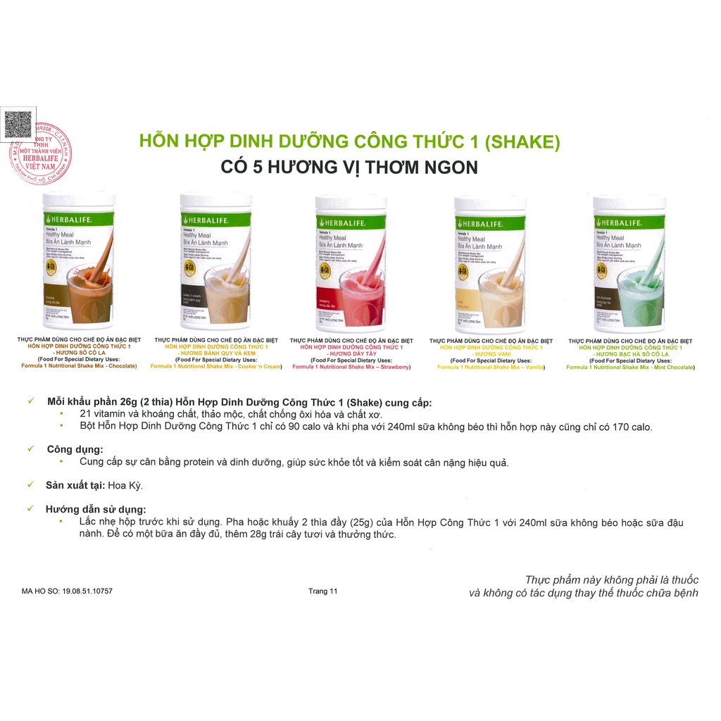 Thực Phẩm Dùng Cho Chế Độ Ăn Đặc Biệt: Hỗn Hợp Dinh Dưỡng Thể Thao Công Thức 1 - 550g