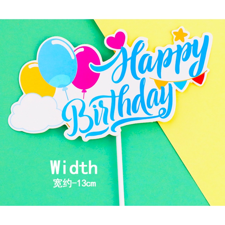 Chữ Happy Birthday cắm bánh sinh nhật