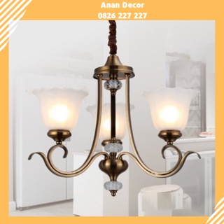 Đèn chùm chao thuỷ tinh trang trí phòng khách kiểu dáng tân cổ điển chưa bao gồm bóng đèn 9005-3