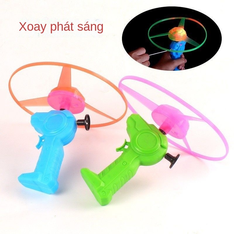 Đồ Chơi Đĩa Bay UFO Lớn Có Dây Kéo Và Đèn flash Phát Sáng Đồ Chơi Ngoài Trời Cho Trẻ Em