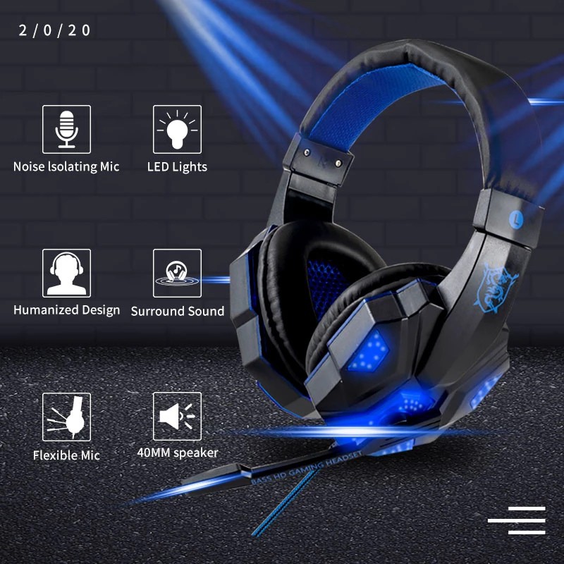【Đọc kho】 Tai nghe chơi game qua tai SY830MV có Mic và Đèn LED cho PC Tai nghe chơi game | BigBuy360 - bigbuy360.vn