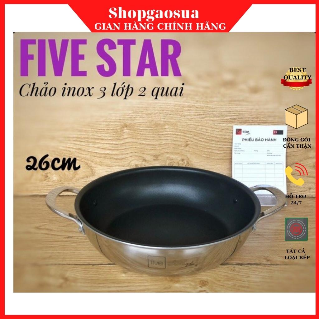Chảo chống dính đáy liền 18/22/26cm 2 quai
