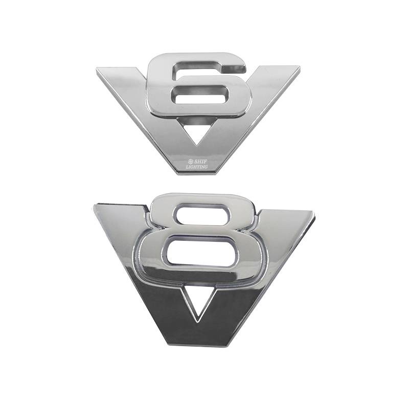 Miếng Dán Trang Trí Xe Hơi Bằng Kim Loại 1 X V6 V8 V6 V8