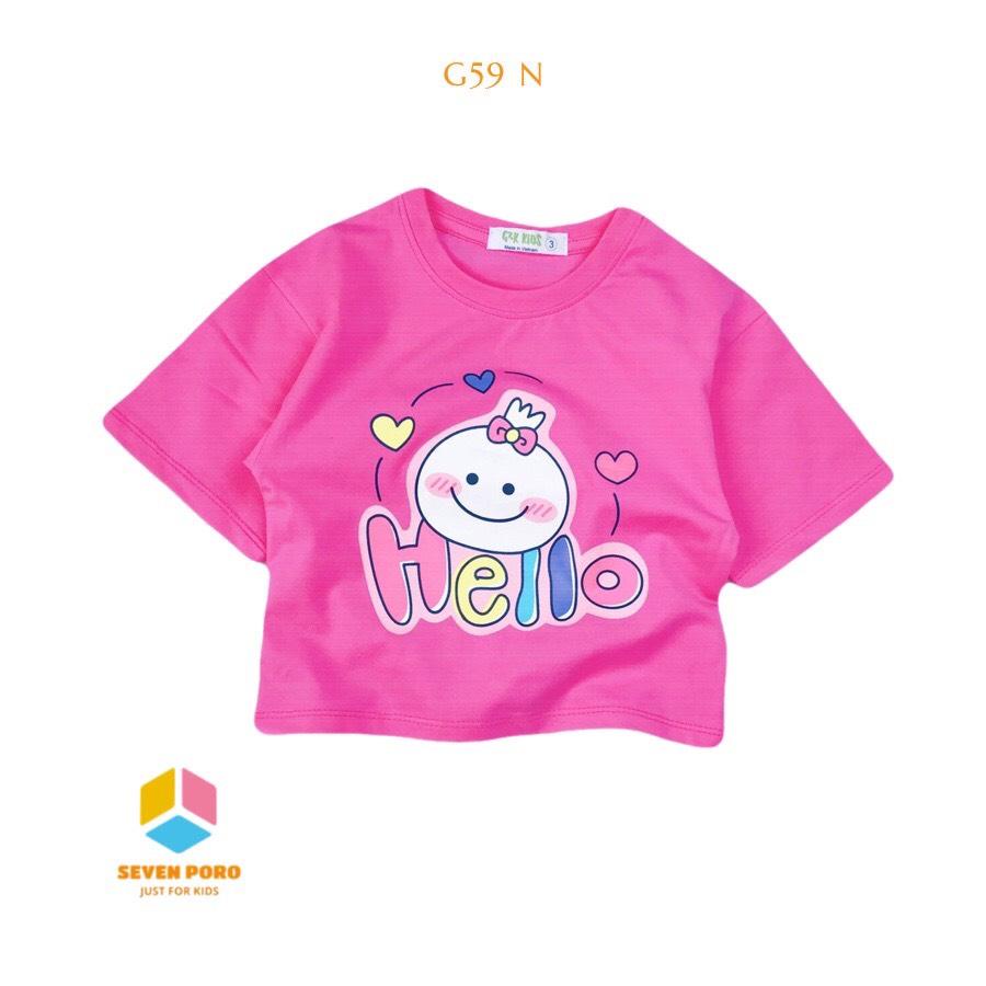 Áo Thun Form Lửng Bé Gái G59 Size 8-25kg G&K Kids - Seven Poro