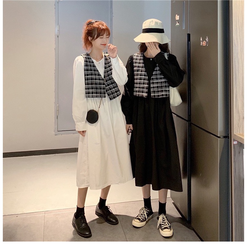 Áo Gile dạ nữ 2 lớp AG8112 họa tiết thổ cẩm phong cách Hàn Quốc, kiểu áo không tay cổ V chất đẹp thời trang thu đông | BigBuy360 - bigbuy360.vn