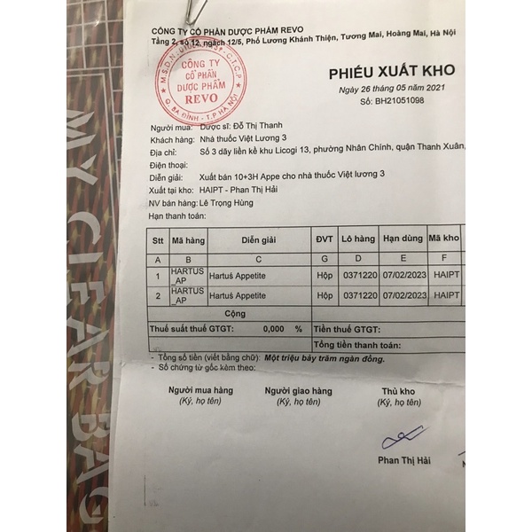 Hartus CANCI / APPETITE / IMMUNITY | Thế Giới Skin Care