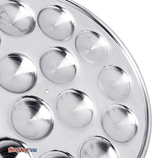 Khuôn Đổ Bánh Bèo Inox Size 32cm 22 Lỗ