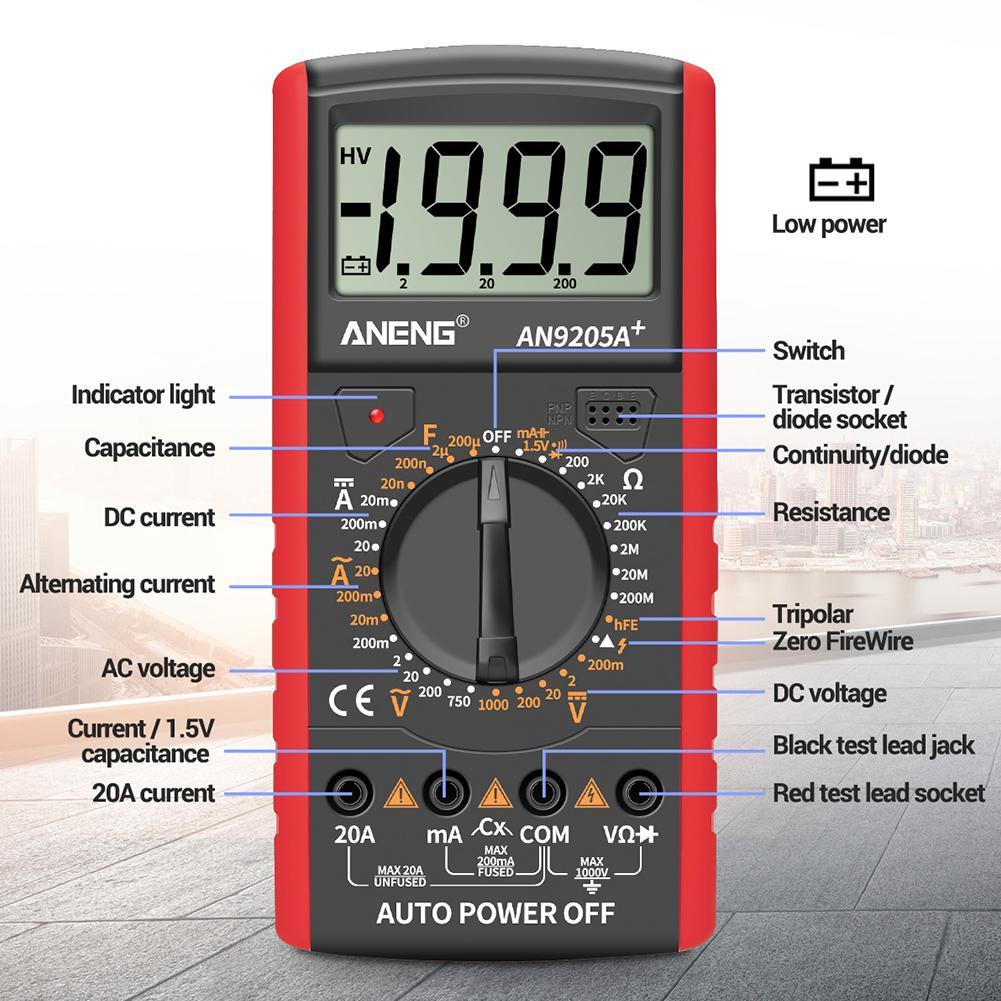 Đồng hồ đo vạn năng DT-9205A chất lượng cao