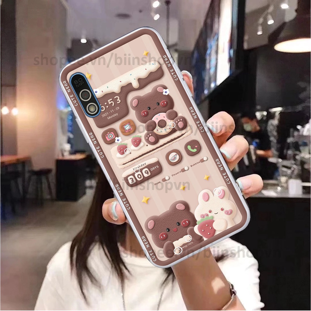 Ốp Vsmart Bee / Bee 3 in 3D icon gấu nổi siêu xinh, siêu đáng yêu, cá tính phong cách