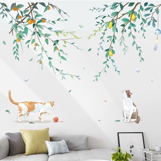 Decal dán tường lá phối mèo MS-69